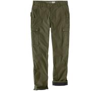 Carhartt Cargo Fleece Lined Work Pantalón, oliva, Talla 42