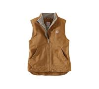 Carhartt Chaleco de Cuello Alto Con Forro de Sherpa Lavado de Ajuste Relajado Chaleco de cuello alto falso con forro de sherpa de pato lavado, ajuste relajado, color negro, talla XS Mujer (Pack de 1)