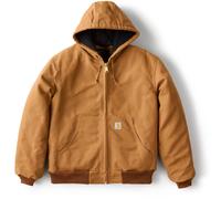 Carhartt Firm Duck Insulated Flannel-Lined Active Chaqueta Textil, Marrón oscuro, Talla M