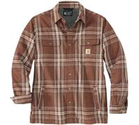 Carhartt Flannel Sherpa Lined Camisa, marrón, Talla S