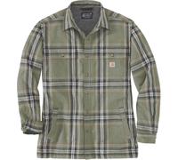 Carhartt Flannel Sherpa Lined Camisa, verde, Talla S