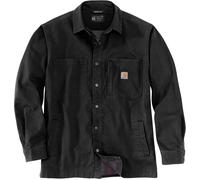 Carhartt Workwear Camisa Rugged Flex Canvas con forro polar y cierre a presión, negro Talla M