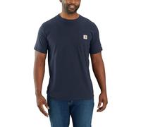 Carhartt Force - Camiseta de manga corta con bolsillo para hombre, ajuste relajado, peso medio, marino, Medium