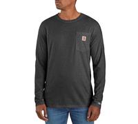 Carhartt Force Relaxed Fit-Camiseta de Manga Larga con Bolsillo de Peso Medio Ajuste Relajado, Gris (Carbon Heather), XX-Large para Hombre