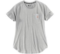 Carhartt Force Relaxed Fit Midweight Pocket Camiseta de mujer, Gris claro, Talla M