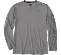 Carhartt Force Sun Defender™ Long-Sleeve Logo Graphic Long-Sleeve Camisa funcional, gris, tamaño L para Hombres