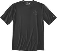 Carhartt Force Sun Defender™ Short-Sleeve Logo Graphic Camiseta funcional, negro, tamaño S para Hombres