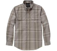 Carhartt Fort Loose LS Plaid Camisa, gris/marrón, Talla S