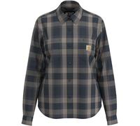 Carhartt Hamilton Relaxed LS Camisa de franela de mujer, gris/azul, Talla L