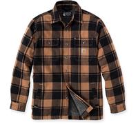 Carhartt Heavyweight Flannel Sherpa Camisa, marrón, Talla XXL