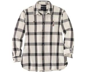 Carhartt Heavyweight Twill Camisa de dama, Blanco/Negro, Talla L