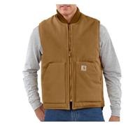 Carhartt, Hombre, Chaleco Con Cuello Acanalado, Aislado, En Lona De Algodón Resistente, Ajuste Ligeramente Holgado, Marrón Carhartt®, 3XL