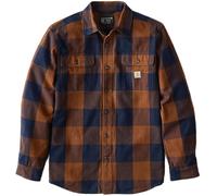 Carhartt Hubbard Loose LS Plaid Camisa, Marrón oscuro, Talla L