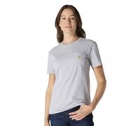 Carhartt Workwear Camiseta K87 mujer, manga corta con bolsillo, ajuste holgado, gris jaspeado XL