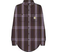 Carhartt Ladies Twill L/S Plaid Shirt Lavender S