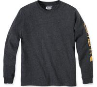 Carhartt Logo Longsleeve, negro-gris, tamaño XL para Hombres