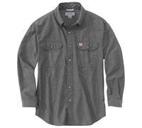 Carhartt Workwear Camisa Loose Chambray – Manga larga, ajuste holgado, peso medio – Negro XXL