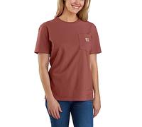 Carhartt Loose Fit Heavyweight Short-Sleeve K87 Pocket T-Shirt, Camiseta Mujer, Marrón (Sable), M
