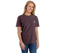 Carhartt Loose Fit Heavyweight Short-Sleeve K87 Pocket T-Shirt, Camiseta Mujer, Morado (Brezo de Moras), XS