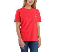 Carhartt Loose Fit Heavyweight Short-Sleeve K87 Pocket T-Shirt, Camiseta Mujer, Rojo (Agridulce), XS