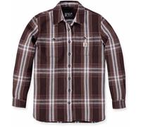Carhartt Loose Fit Heavyweight Twill Camisa Damas, Marrón oscuro/morado, Talla M