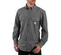 Carhartt Loose Fit Midweight Chambray Long-Sleeve Shirt, Camisa con Botones Work Utility de los Hombres, Black Chambray,
