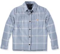 Carhartt Loose Fit Midweight Flannel Camisa Damas, Azul claro, Talla L
