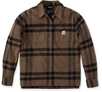 Carhartt Loose Fit Midweight Flannel Camisa Damas, marrón, Talla XL
