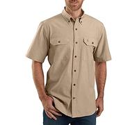 Carhartt Loose Fit Midweight Short-Sleeve Shirt Camisa con Botones Work Utility, Dark Tan Chambray, XXL de los Hombres