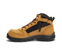 Carhartt Michigan - Bota de seguridad con cremallera, corte medio, tecnología Rugged Flex, cumple con la normativa S1P Para Hombre, Amarillo trigo, 35