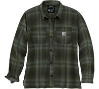 Carhartt Midweight Flannel Camisa de dama, verde, Talla XL