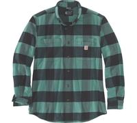 Carhartt Midweight Flannel L/S Plaid Shirt Slate Green S