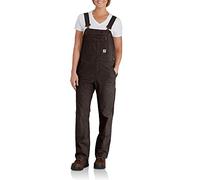 Carhartt Mono de trabajo en lona Rugged Flex, Loose Fit Para Mujer, Marrón oscuro, XL
