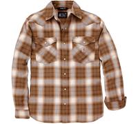 Carhartt Montana Bozeman Relaxed Plaid Camisa, gris/marrón, Talla 2XL