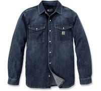 Carhartt Montana Relaxed Fit Denim Long-Sleeve Snap Front Camisa, azul oscuro, Talla XL