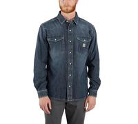 Carhartt Montana Relaxed Fit Midweight Denim Long-Sleeve Snap Front Shirt Carhartt Montana Relaxed Fit Denim Long-Sleeve Snap Front Camisa Hombre (Pack de 1)