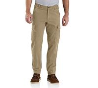 Carhartt Pantalón cargo de trabajo Rugged Flex en lona ,Relaxed Fit Para Hombre, Verde caqui oscuro, W36/L36