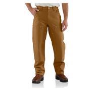 Carhartt Pantalón de trabajo utilitario en lona de algodón resistente con parte frontal doble, Loose Fit Para Hombre, Carhartt Brown, W29/L32