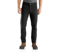 Carhartt Pantalón de Trabajo Utilitario Rugged Flex En Algodón de Lona Con Parte Frontal Doble, Pantalones de Trabajo para Hombre, Black, 32W / 32L