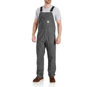 Carhartt Peto En Lona, Ajuste Ligeramente Holgado, Tecnología Rugged Flex Hombre, Gris Plomo, 40W / 34L