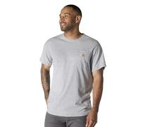 Carhartt Pocket T-shirt Force de manga corta, Relaxed Fit, tejido de grosor medio Para Hombre, Jaspeado gris, M