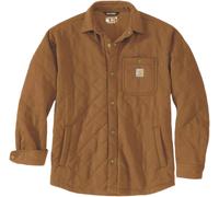 Carhartt Quilted Snap Front Shirt Chaqueta Textil, Marrón claro, Talla XXL
