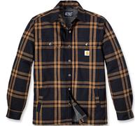 Carhartt Relaxed Fit Flannel Sherpa Lined Camisa, negro/marrón, Talla XXL