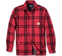 Carhartt Relaxed Fit Flannel Sherpa Lined Camisa, rojo/negro, Talla S