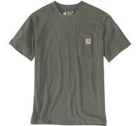 Carhartt Relaxed Fit Heavyweight K87 Pocket Camiseta, gris/oliva, Talla L