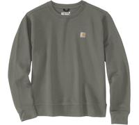 Carhartt Relaxed Fit Midweight French Terry Crewneck Sudadera de mujer, verde, tamaño XS