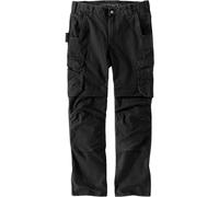 Carhartt Relaxed Fit Straight Steel Rugged Flex Ripstop Double-Front Cargo Pantalón, negro, Talla 36/34