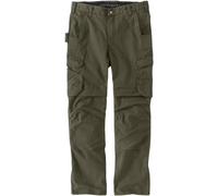 Carhartt Relaxed Fit Straight Steel Rugged Flex Ripstop Double-Front Cargo Pantalón, oliva, Talla 42/30