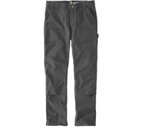 Carhartt Relaxed Straight Rugged Flex Duck Double-Front Dungaree Pantalones, gris, Talla 34/34