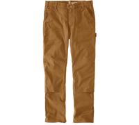 Carhartt Relaxed Straight Rugged Flex Duck Double-Front Dungaree Pantalones, marrón, Talla 36/30
